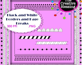 Hand-Drawn Page Borders Clip Art - Digital Download