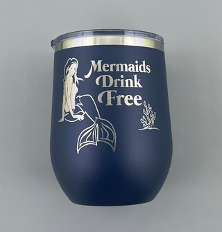 Losea Targa In Metallo 'Mermaids Drink Free' – 20,3x30,5 Cm, Stile Vintage Per Bar, Soggiorno, Decorazione Parete, Idea Regalo