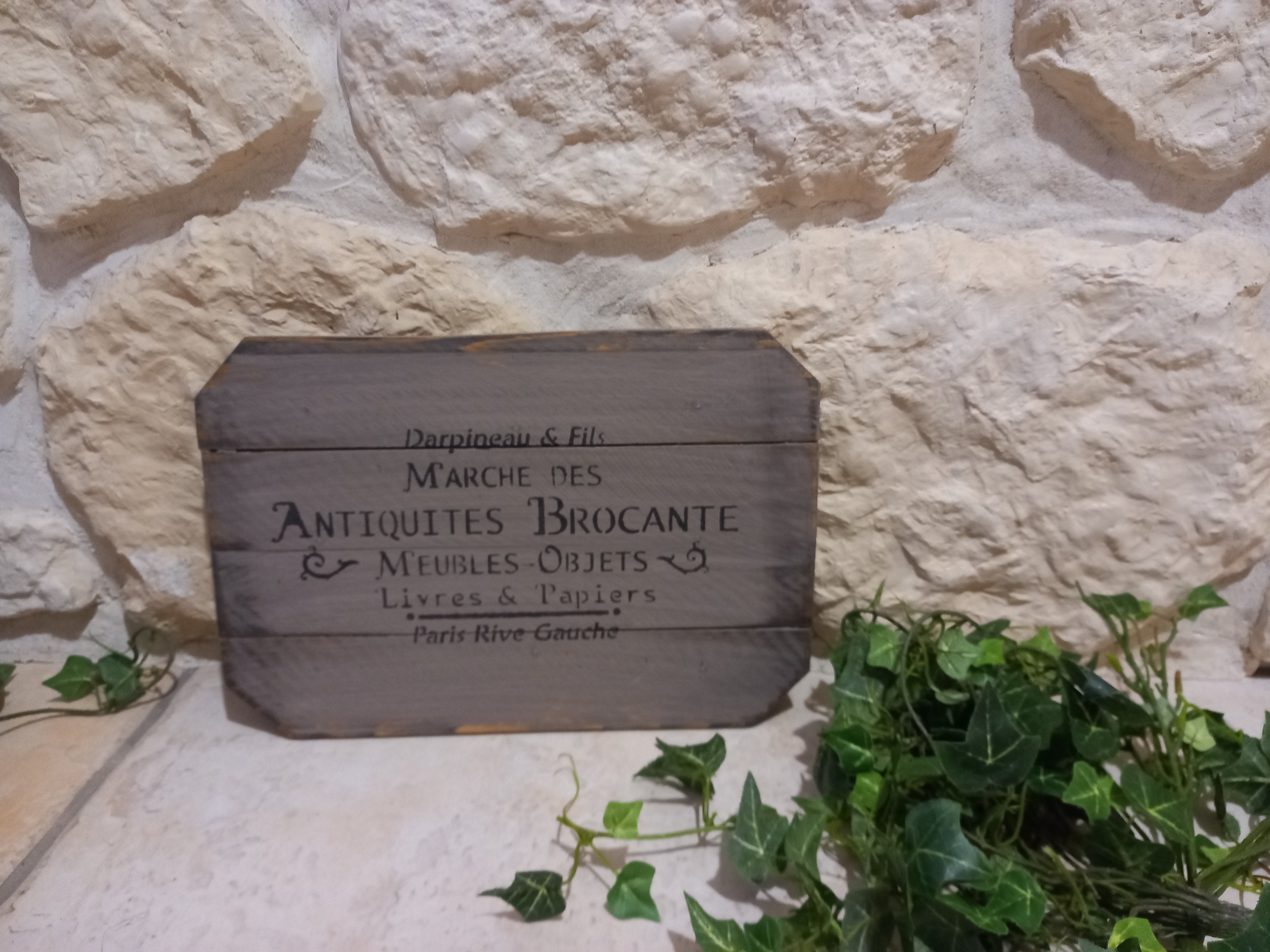 Panneau , Décoration Vintage, Patiné à L'ancienne