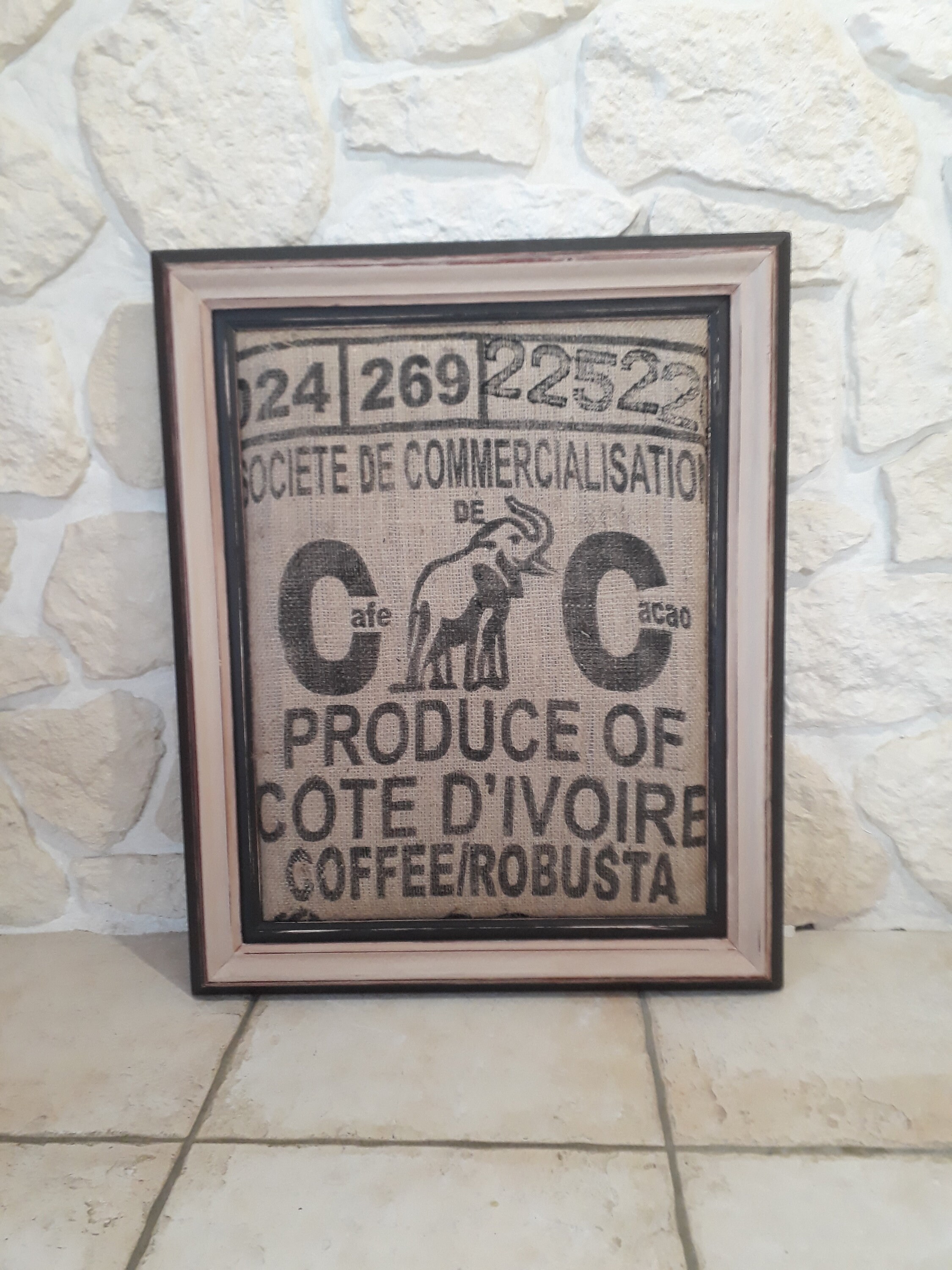 Grand Cadre Style Loft, Industriel, Patiné à L'ancienne