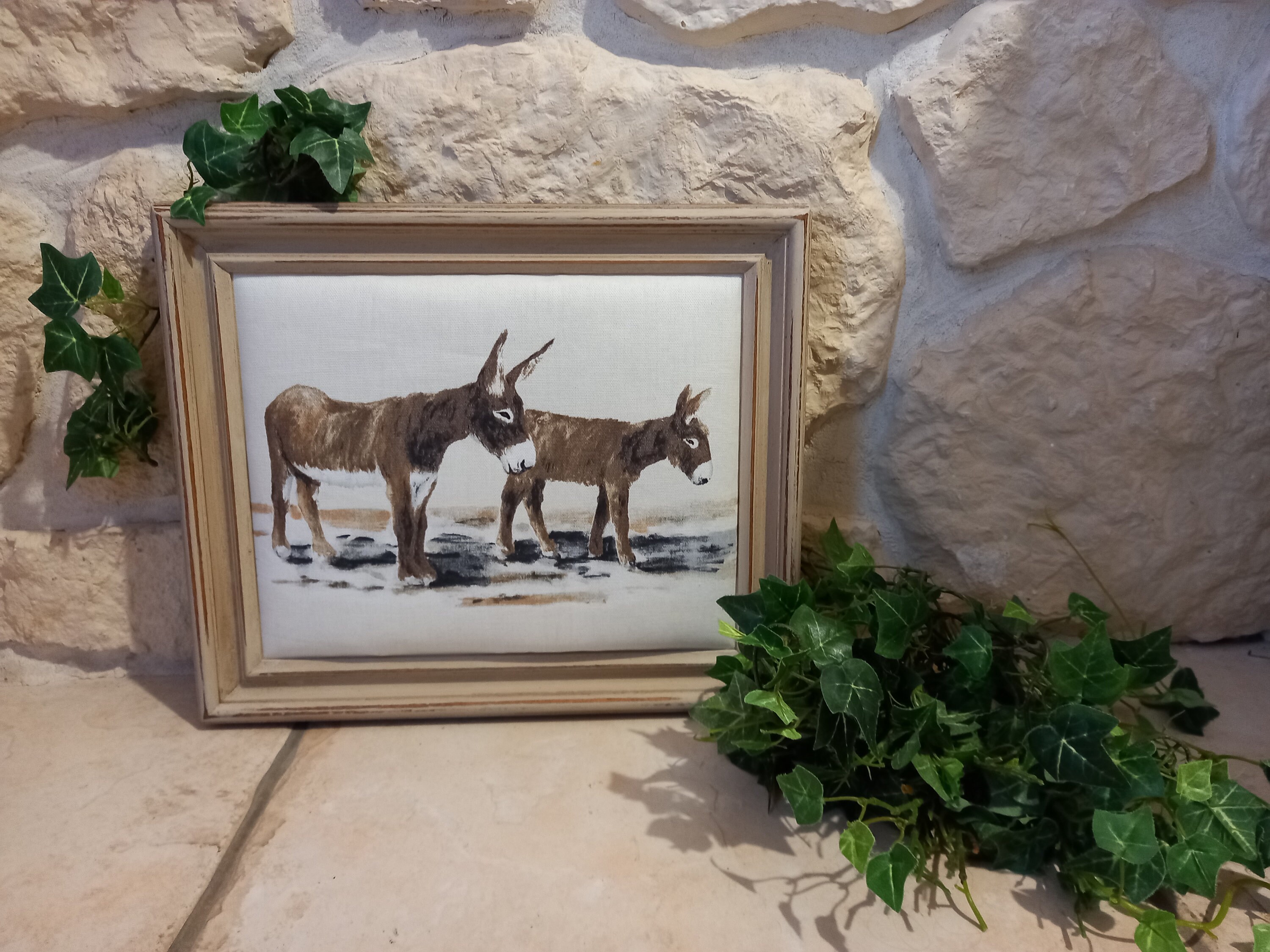 Cadre Mes Ânes Patiné à L'ancienne