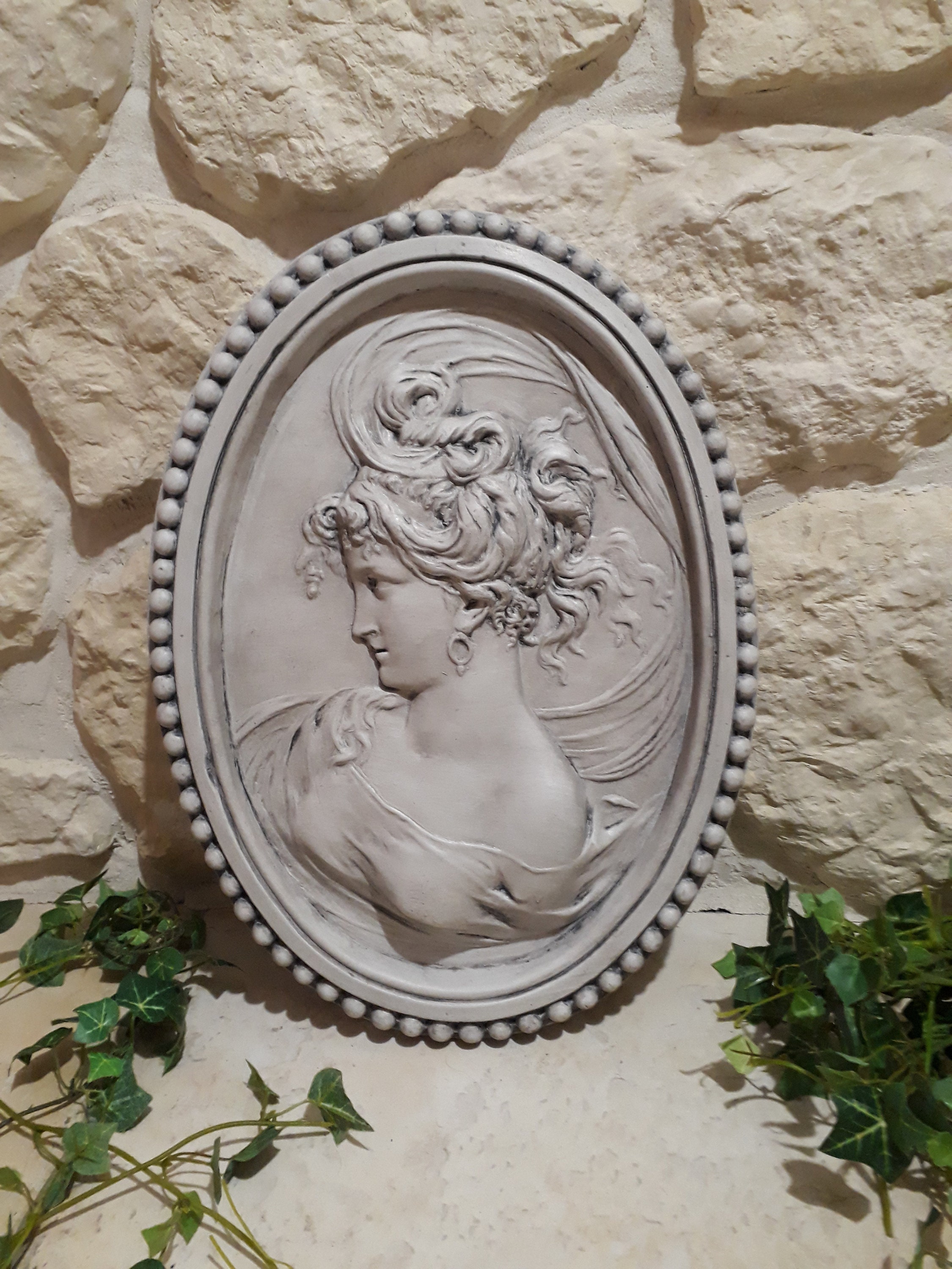 Tableau Camée Relief , Art Déco, Création Originale, Patinée à L'ancienne