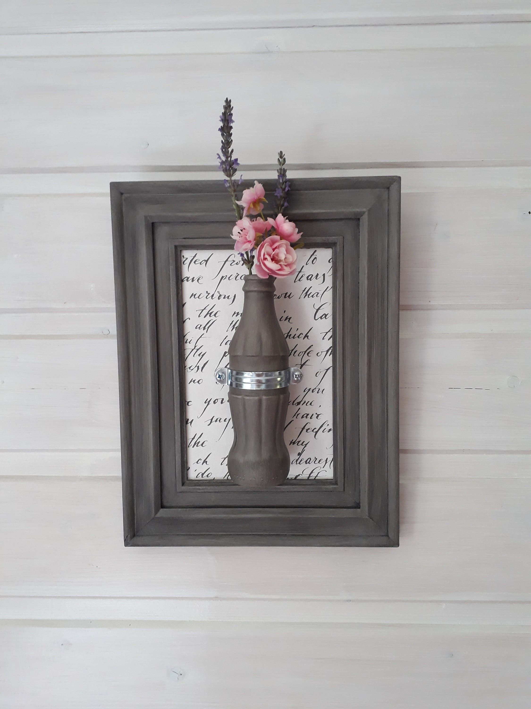 Frame Wall Vase Patinated The Old Time Etsy