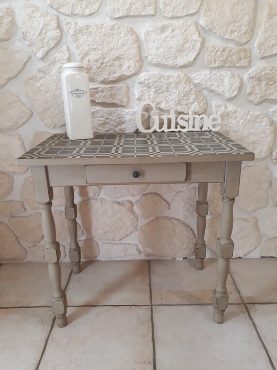 Table Console Desk Old Fashioned Patina Etsy
