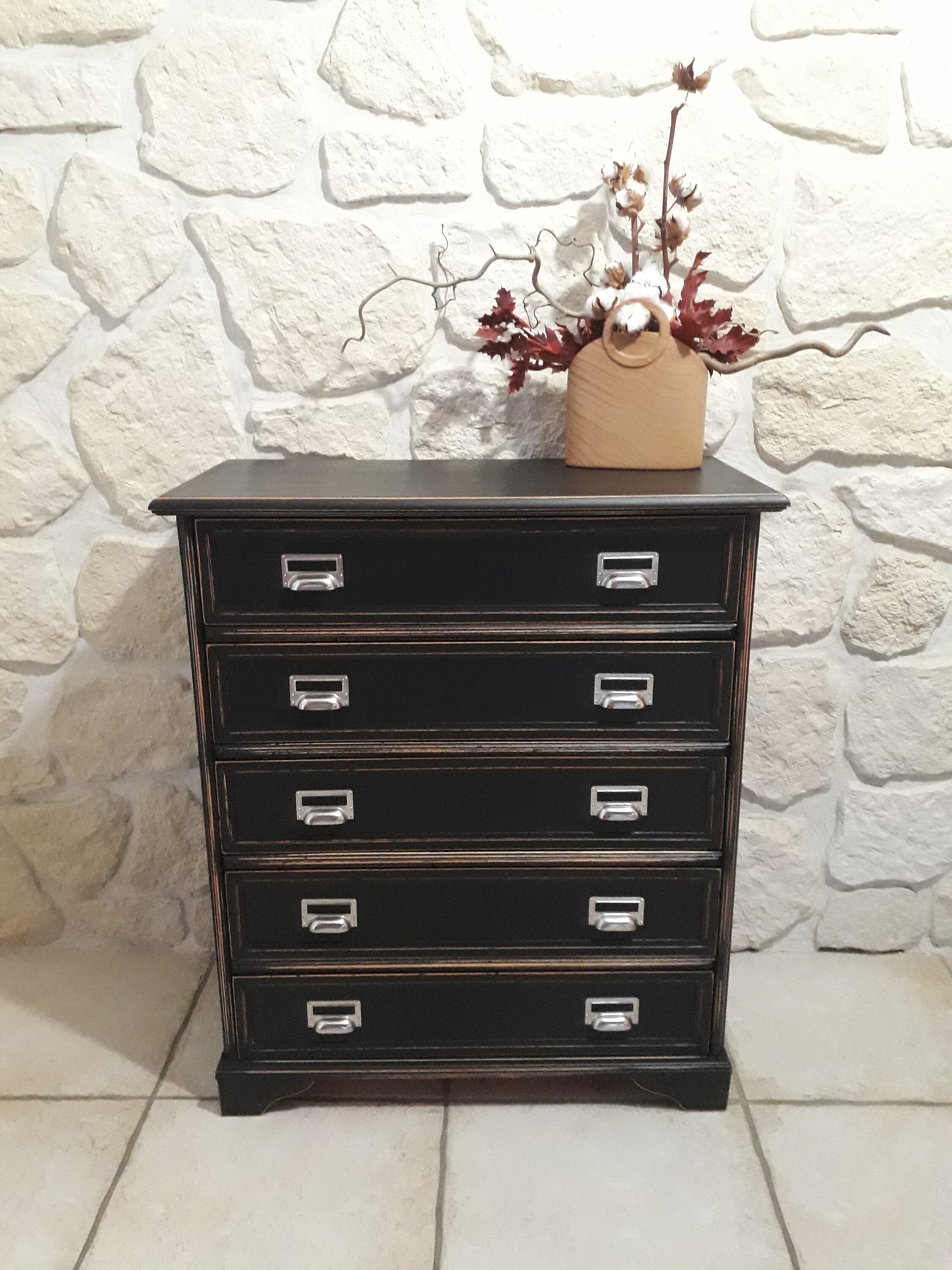 Dresser 5 Drawers Industrial Weathered Old Spirit Etsy