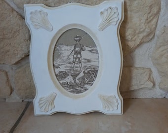 wooden frame revamped shabby chic original patinated creation