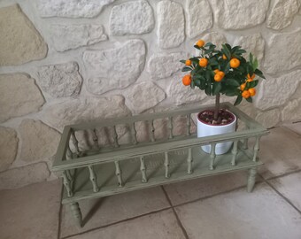 wooden plant holder planter completely revamped and patinated in the old style