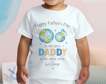 Fathers day Tshirt ,best daddy in the world shirt for dad, space themed gift for dad