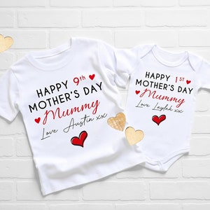 1. Muttertag Tshirt 2. Mutter Tag Baby Body Muttertagsgeschenk süßes Geschenk für Mama 3