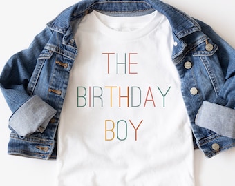 Birthday Boy Kids Shirt, The Birthday Boy Toddler tshirt - Modern Birthday Boy tee, minamalist design