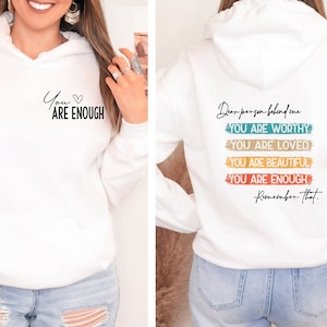 Mentale Gesundheit Positivität Hoodie Liebe Person hinter mir Haube, be Kind Pullover, Suizid Bewusstsein Sweatshirt