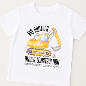 Big Brother tshirt-Big Brother Shirt- großer Bruder im Bau-Big Brother Bagger Bodysuit-Schwangerschaftsmitteilung