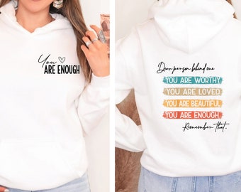 Sudadera con capucha "Mental Health Positivity" (Querida persona detrás de mí), suéter "Be Kind" (Sé amable), sudadera de concientización sobre el suicidio.