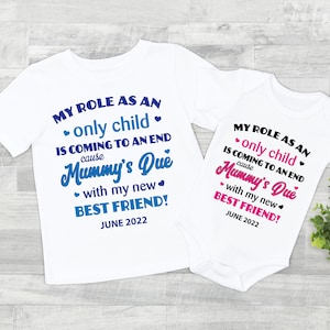 big sister/ big brother only child expiring  T-Shirt, big sister to be tee, big brother to be childrens tee