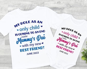 big sister/ big brother only child expiring  T-Shirt, big sister to be tee, big brother to be childrens tee