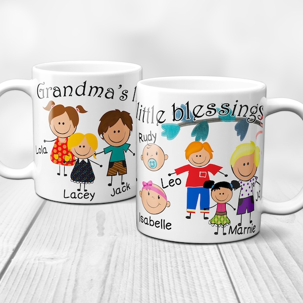 PERSONALISED mummy /Grandma/nanny mug MOTHERS DAY gift children/grandchildren