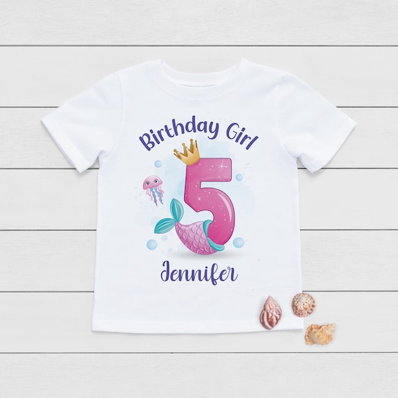 5th Birthday Girl Of Mermaid T-Shirt 5 Years Old Mermaid 5th Birthday Girl Of Mermaid T-Shirt 5 Years Old Mermaid