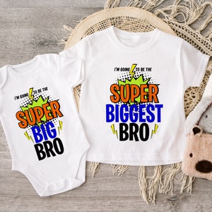Big brother Tshirt, super biggest brother shirt, promoted to big brother, best big brother bodysuit sibling tshirt