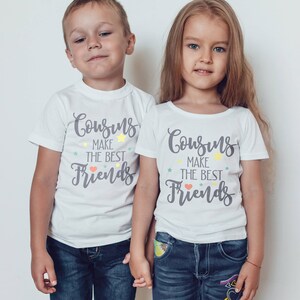 Kids T-Shirt, cousins make the best friends Childrens Toddlers T Shirt Top. image 1