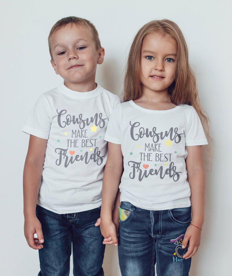 Kids T-Shirt, cousins make the best friends Childrens Toddlers T Shirt Top. image 1