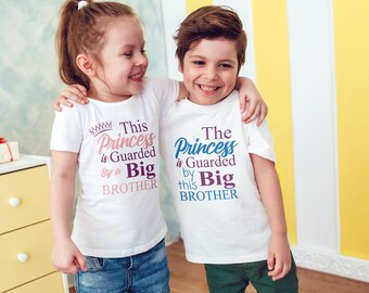 kids cute sibling set T-Shirts set of 2 , Childrens Toddlers T Shirt Top .