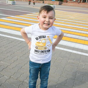 Big brother tshirt-big brother shirt- big brother under construction-big brother digger bodyuit-pregnancy announcement image 10