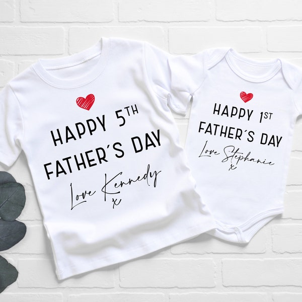 1st fathers day Tshirt  2nd fathers day baby bodysuit father's day gift cute gift for daddy gift for dad 3rd 4th 5th 6th