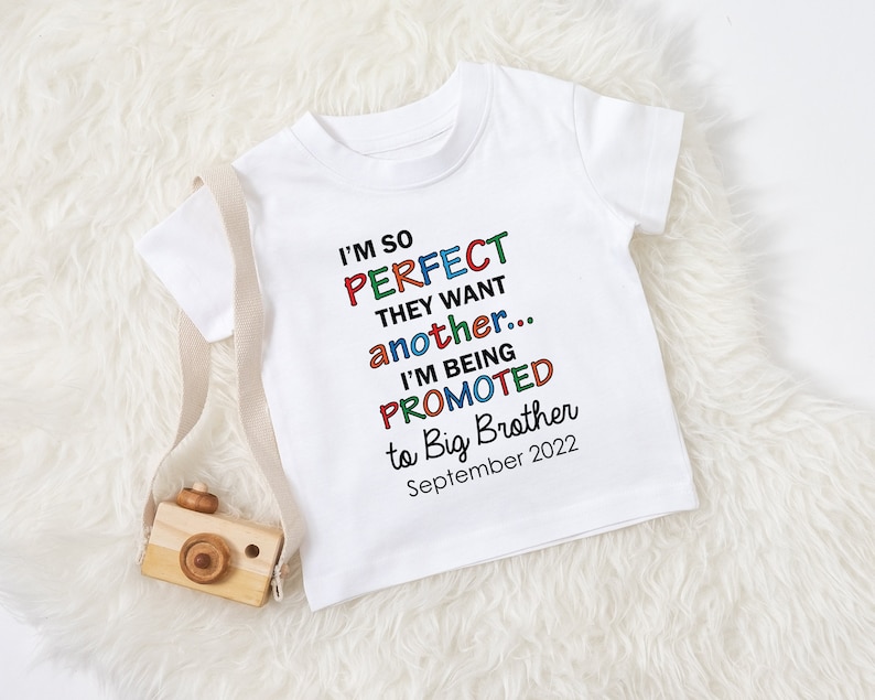 big brother T SHIRT -perfect brother tshirt-personalised boys shirt-promoted to big brother bodysuit-babygrow older sibling gift 