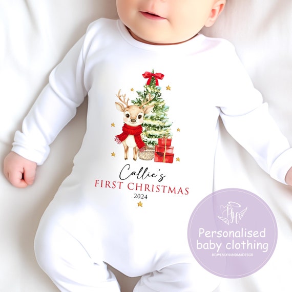 Personalised My First Christmas Outfit With Name for Baby's First