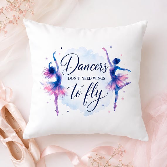 Ballet Lover Gift  Inspirational Dance Quote Cushion 40cm Pillow Room Decor
