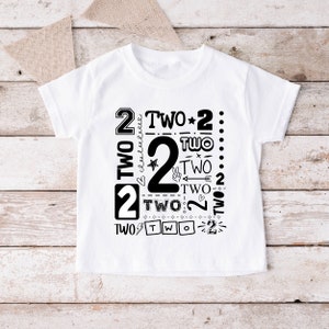 Second Birthday  Shirt, 2ND Birthday  Shirt, 2nd Birthday / Two birthday shirt  any text colour/boy or girl