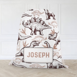 Sac en PE personnalisé pour enfants, sac de bain résistant à l'eau, sac de dinosaure, cartable pour garçons, sac à cordon pour enfants, sac de retour à l'école, sac de sport