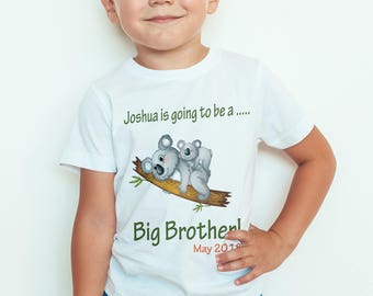 big sister/ big brother cute koala  T-Shirt,Big sister to be tee, big brother to be cute toddler shirt