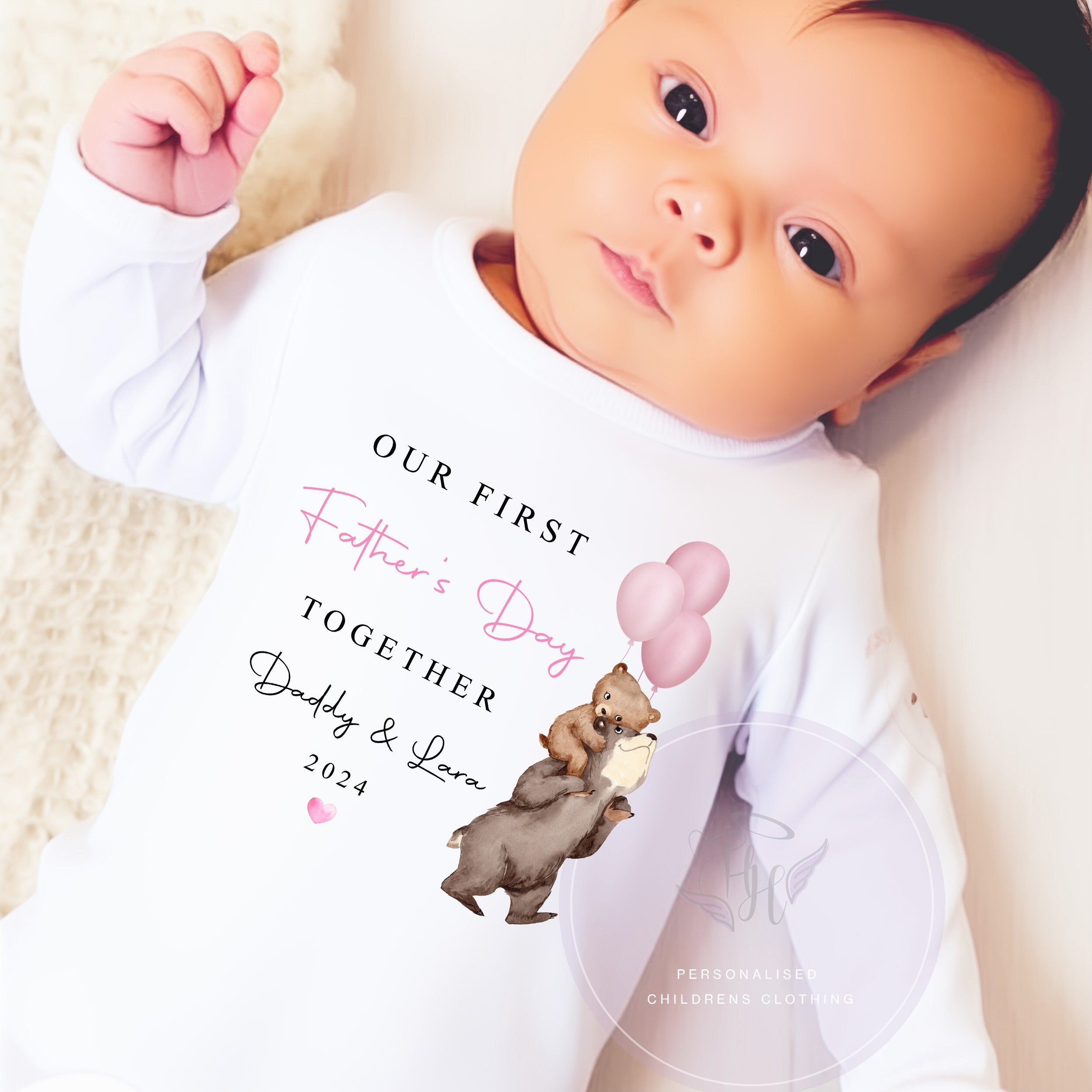 Bullshirt Embroidered Baby's First Father's Day Bodysuit - 18-24 Months, White