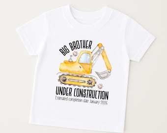 Big brother tshirt-big brother shirt- big brother under construction-big brother digger bodyuit-pregnancy announcement
