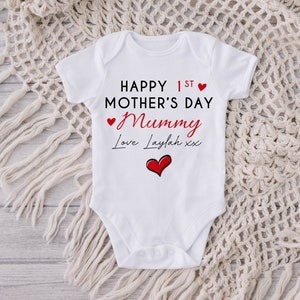 1st Mothers day Tshirt 2nd mothers day baby bodysuit mother's day gift cute gift for mummy 3rd 4th 5th 6th image 5