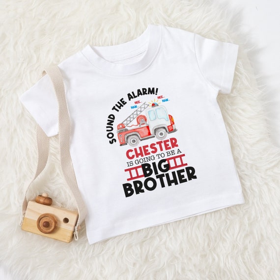 Firetruck I'm Going To Be A Big Brother T-Shirt New Baby Firetruck I'm Going To Be A Big Brother T-Shirt New Baby