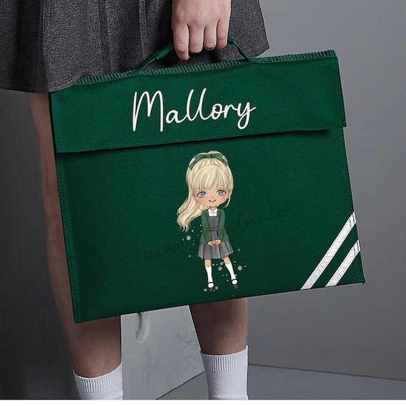 Reading Book Bag Girls Personalised Character Design Unique and