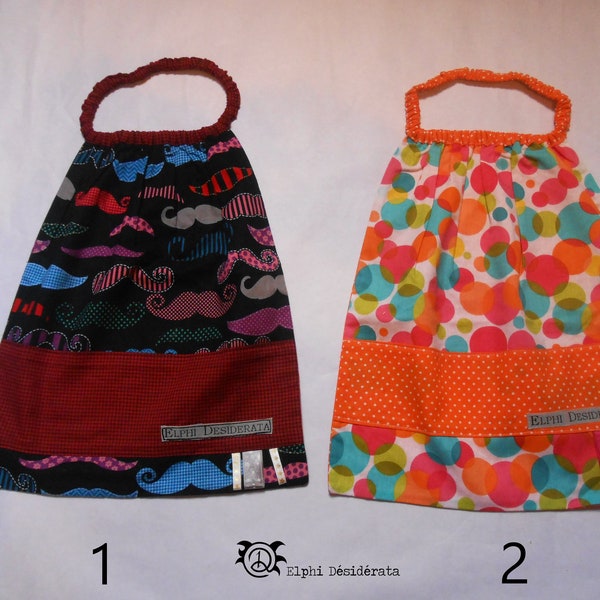 Serviette de cantine élastiquée pour enfant,  motif filtre de couleur, pratique et confort , style pop