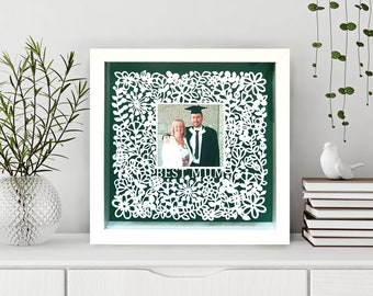 Personalised Best Mum Paper Cut Frame, Perfect Mothers Day Gift, Mum Keepsake Gift