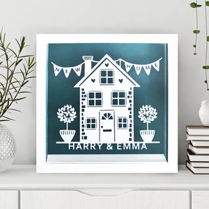 Personalised New Home Gift, Paper Cut Frame, First Home, Housewarming Gift, Gift for Couples, Home Sweet Home, Home Decor, Custom Made Gift image 3