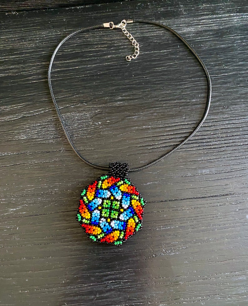 Authentic Evil Eye Protection Amulet Beadwork Art Pendant Etsy