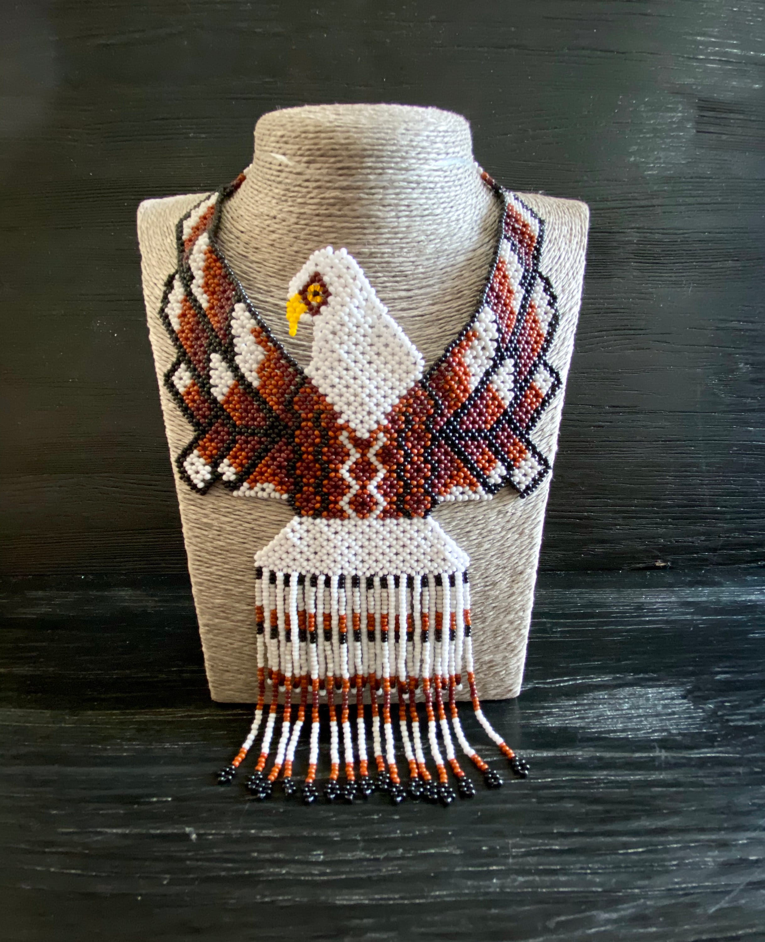 Navajo Seed Beaded Flying Eagle Necklace Gift Idea Jewelry. Etsy