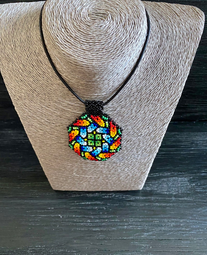 Authentic Evil Eye Protection Amulet Beadwork Art Pendant Etsy