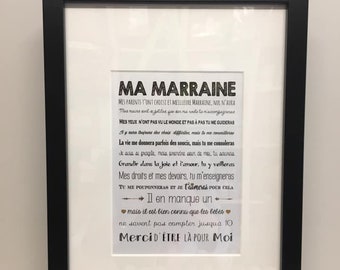 Citation De Marraine Etsy