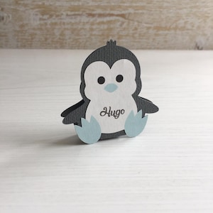 10 Marque-place original Pingouin - marque place baptême - communion - anniversaire - souvenir baptême