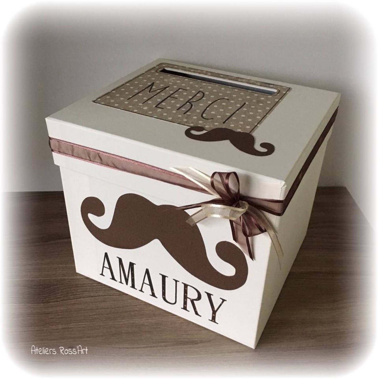Urne boite à enveloppes thème Moustache baptême anniversaire Etsy
