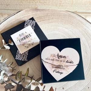 Boite à bonheur  + bracelet d'amitié