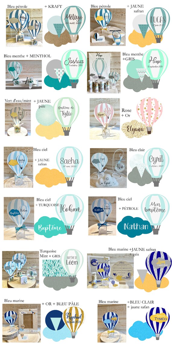 Glass Tubes Hot Air Balloon Theme Seed Balls Hot Air