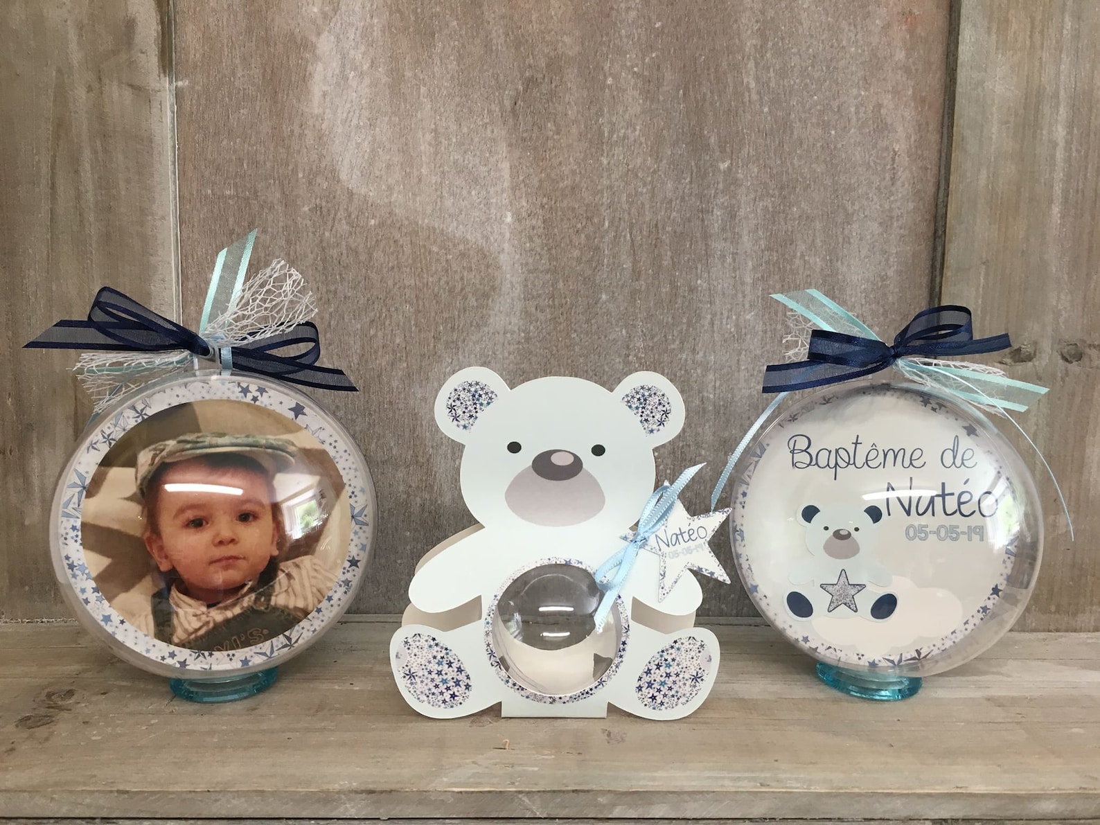 10 Boite baptême originale ourson boule à dragées thème étoile Etsy